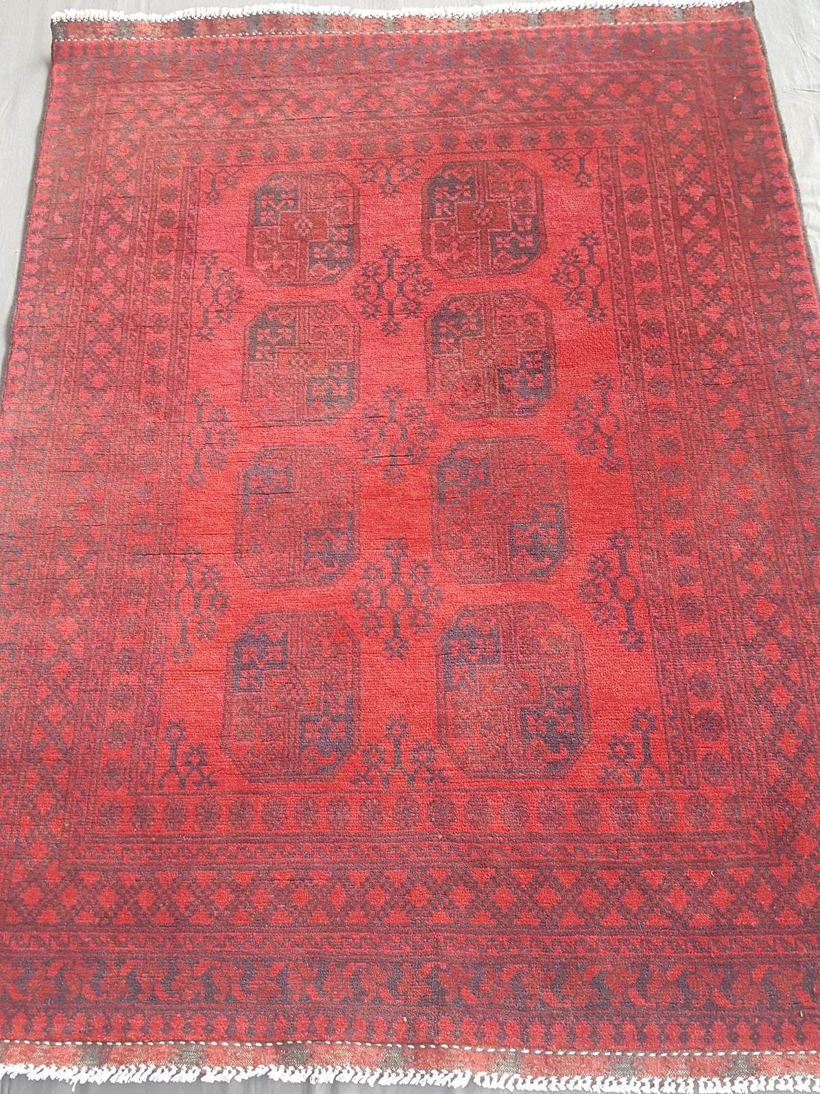 שטיח אפגני רגל פיל עבודת יד צמר