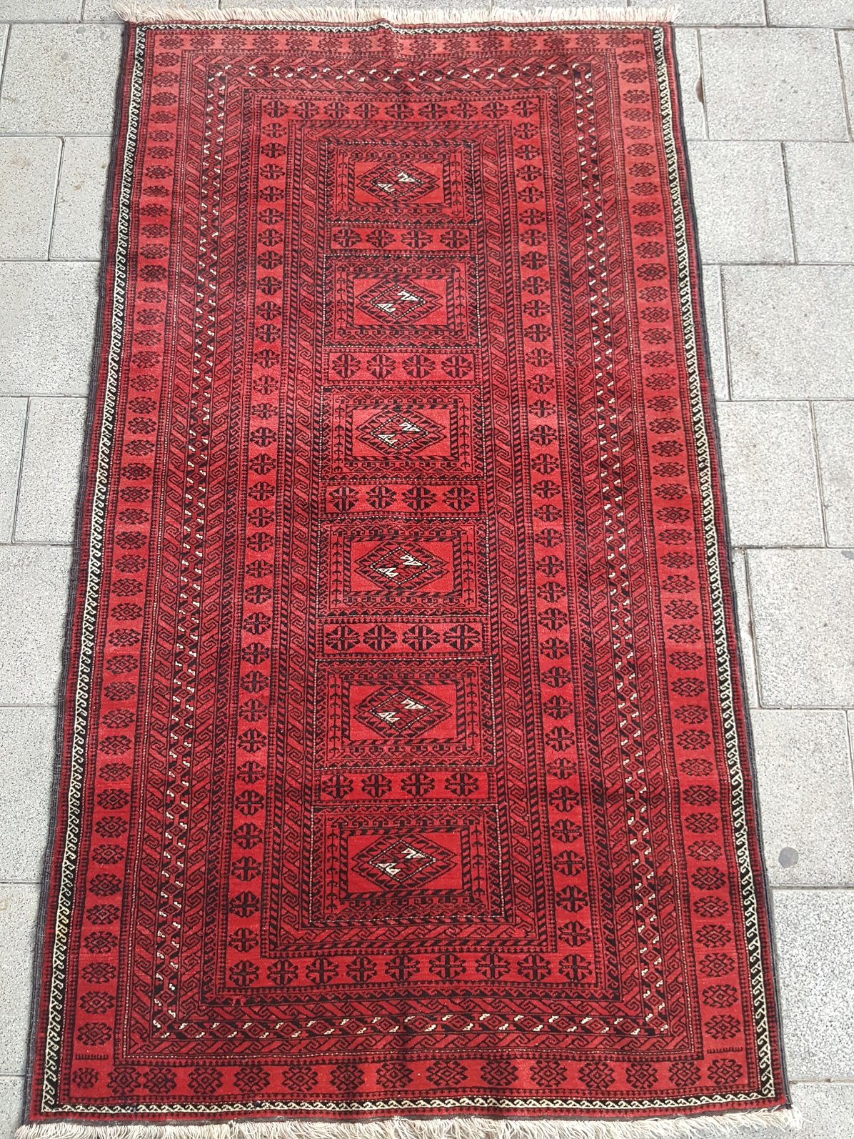 שטיח אפגני עתיק צמר קורק