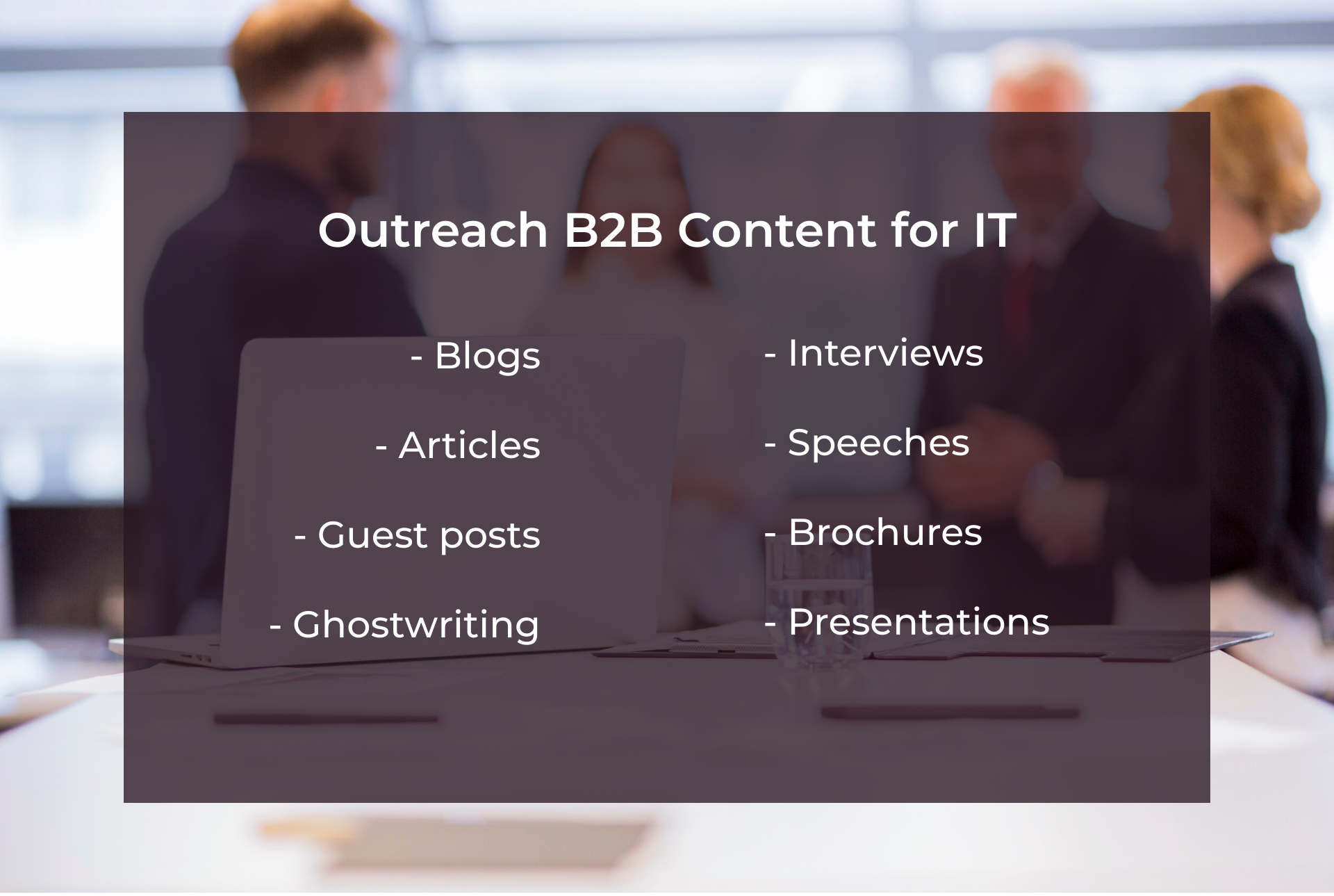 Outreach content for IT