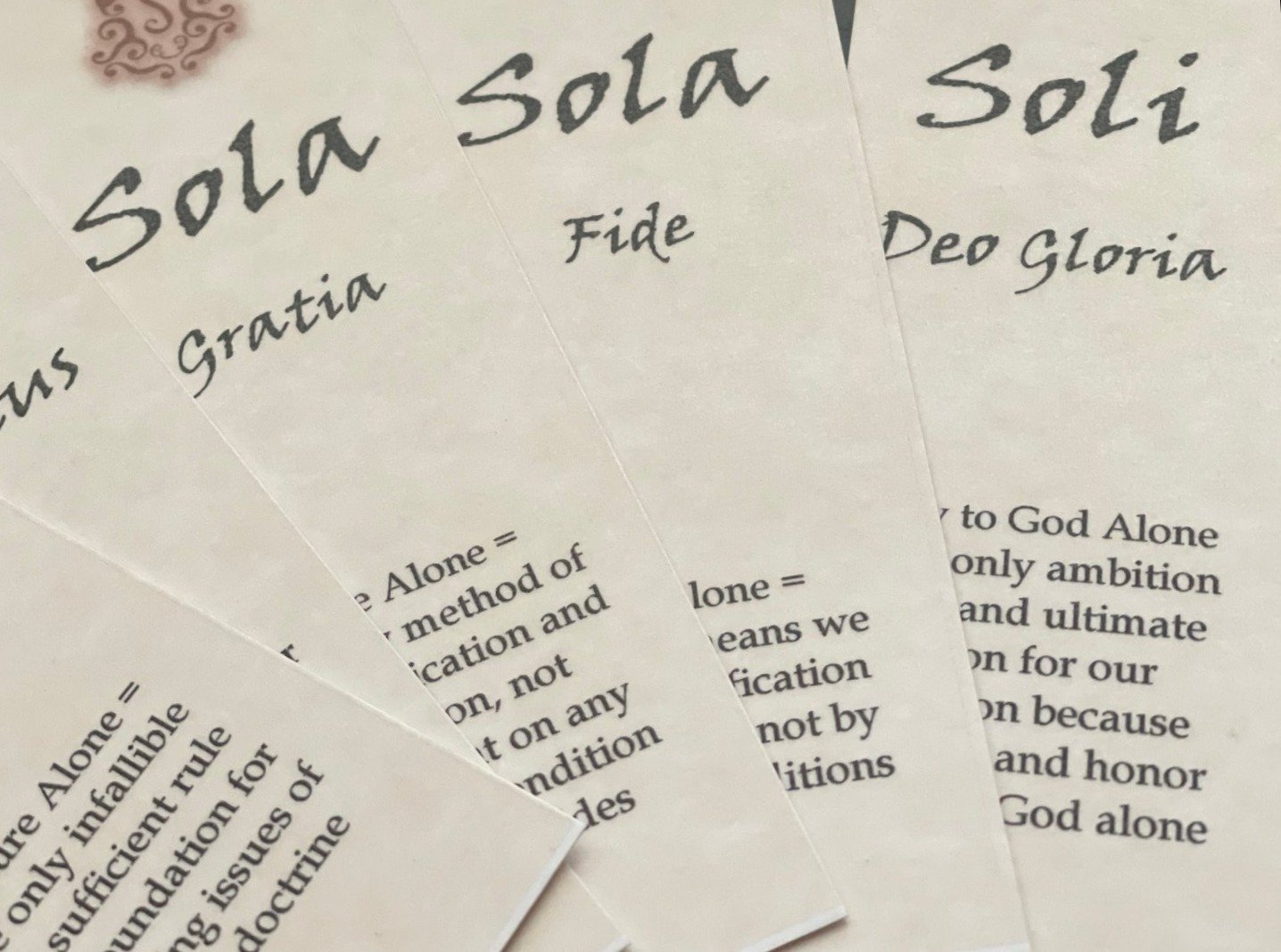 5 Solas of the Reformation Bookmarks