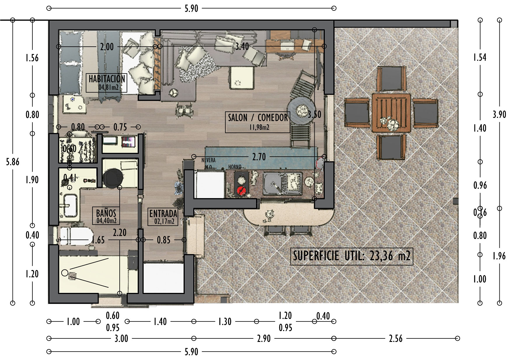 Umbau eines Anbaus in ein Studio
