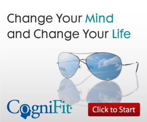 Cognifit banner displaying "Change your mind and change your life"