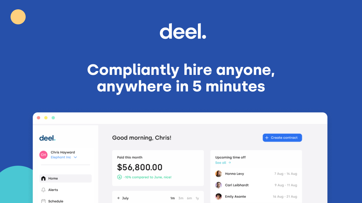 Compliance, Payroll and HR by Deel for Healthcare