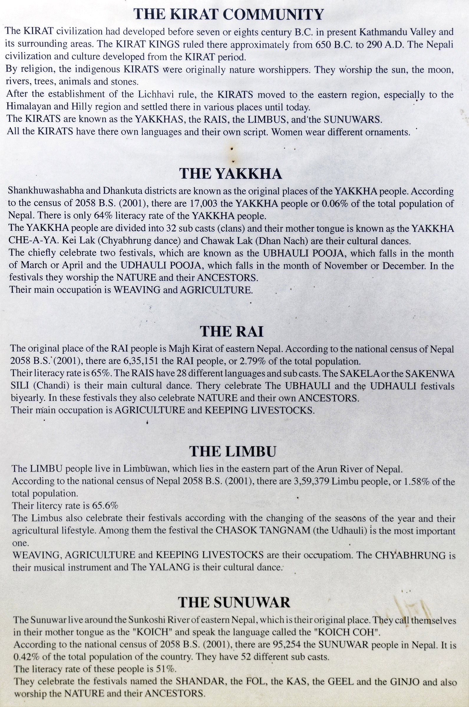 किरात समुदाय