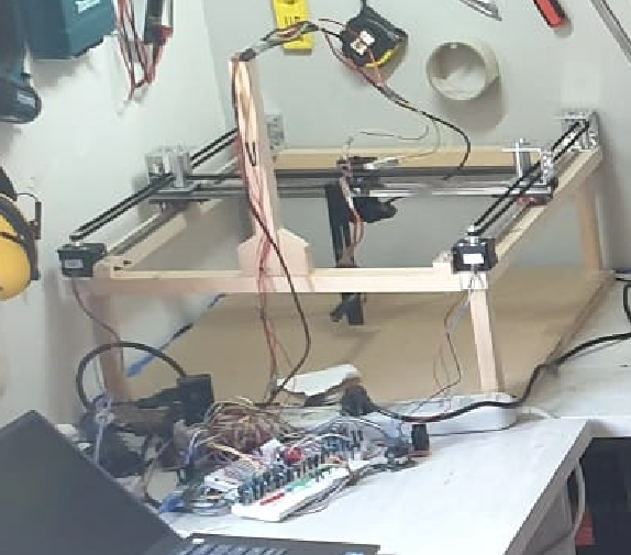 типа cnc — робот, который рисует на бумаге и кликает по экранам.