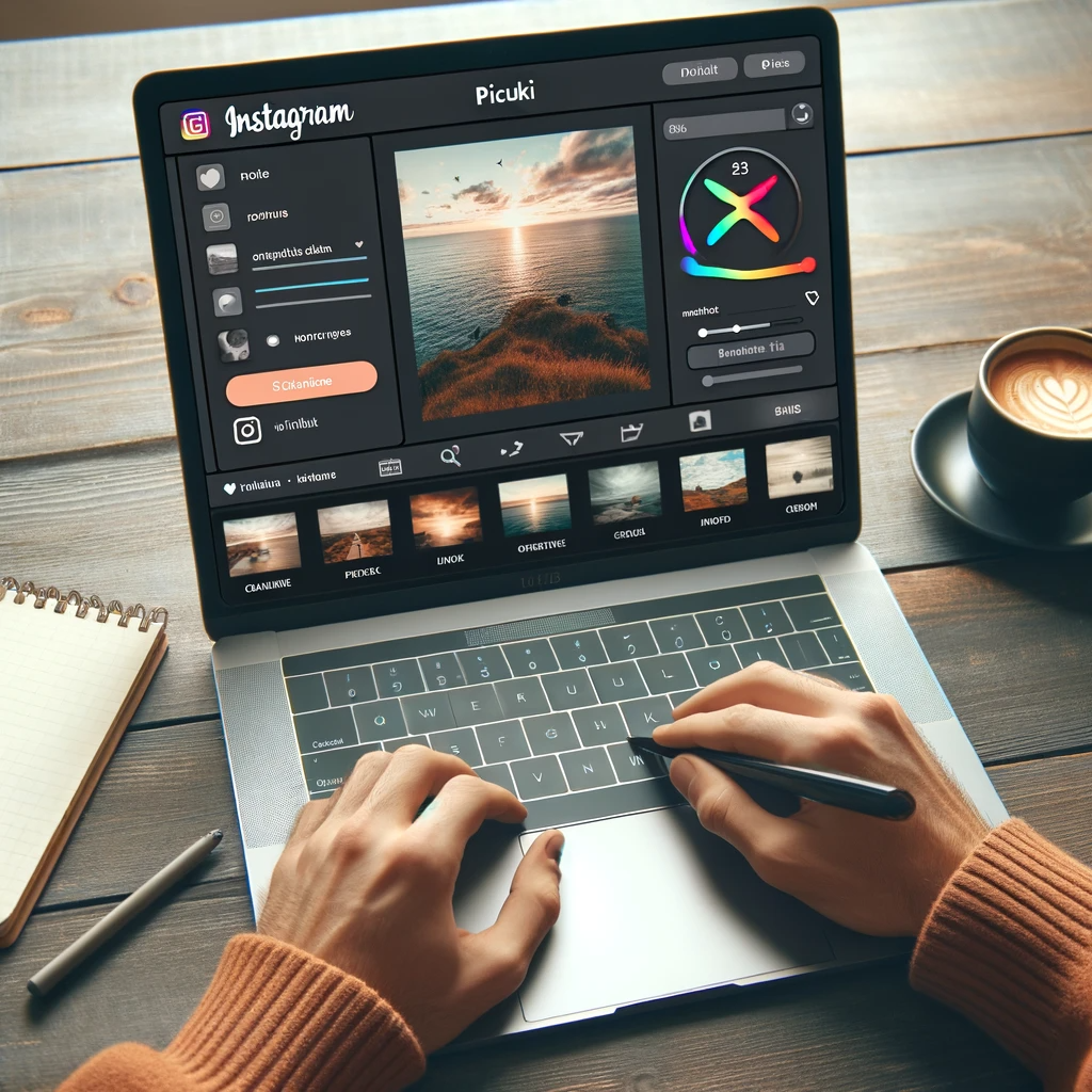 Editing Instagram photos with Picuki's photo editing tools