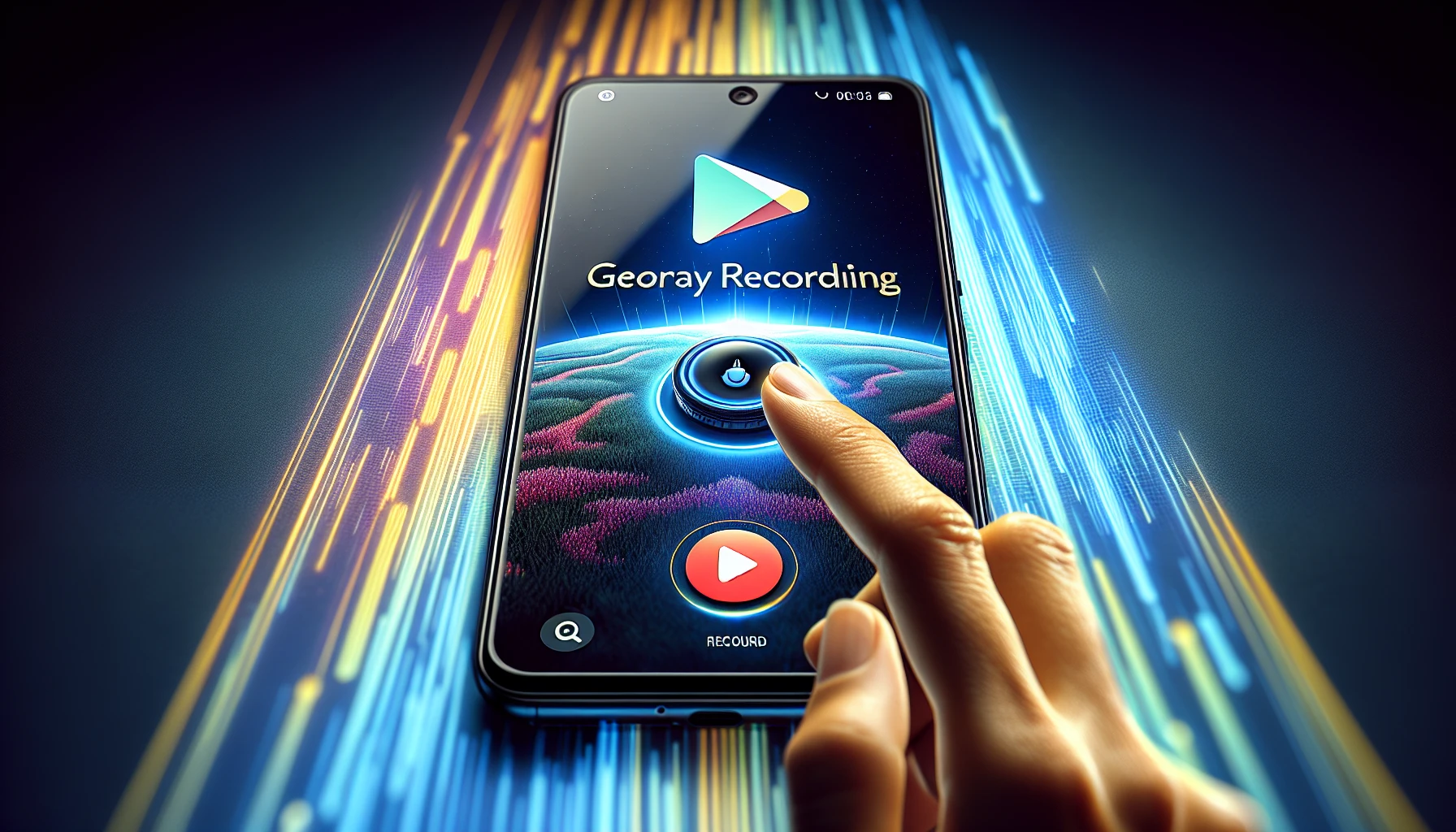 Illustration of gameplay recording on an Android phone