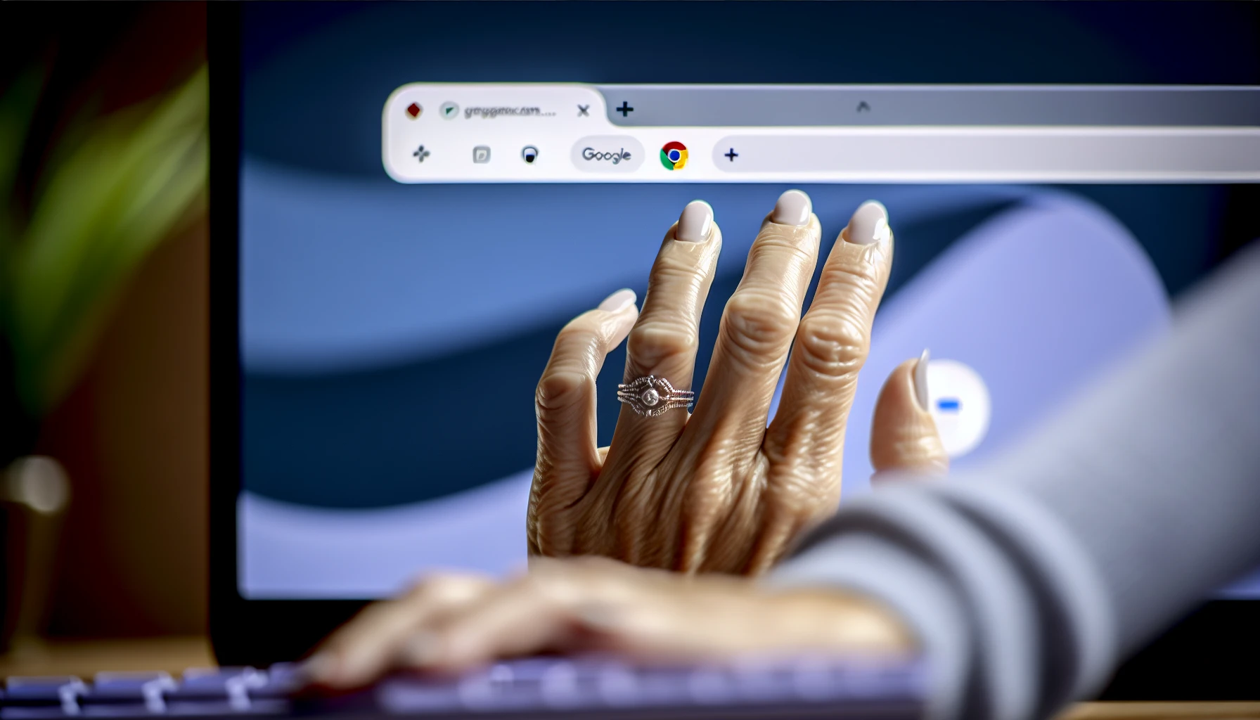 Person clicking on the three-dot icon in the top-right corner of Google Chrome browser