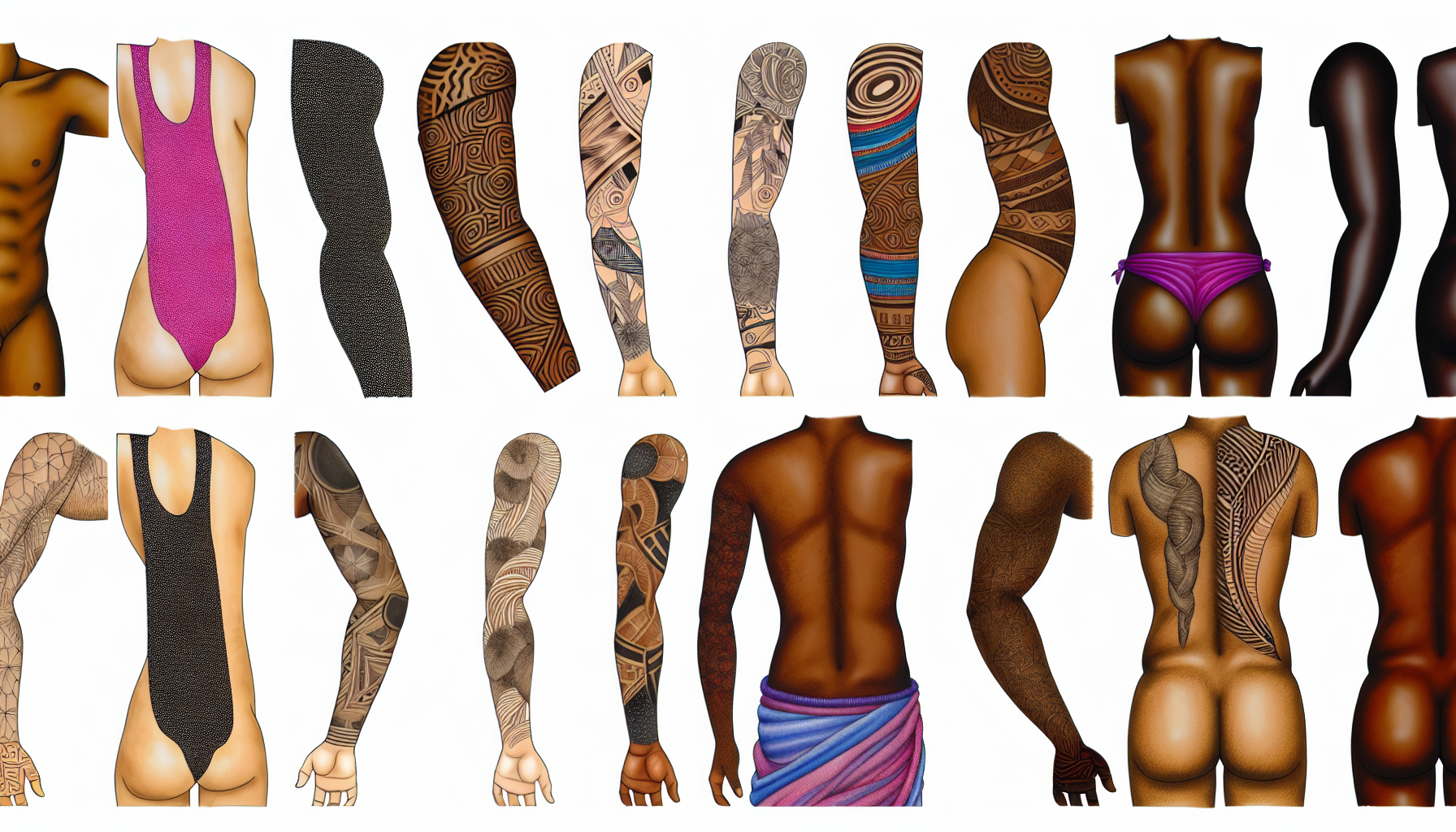 Selecting ideal body part for a tattoo