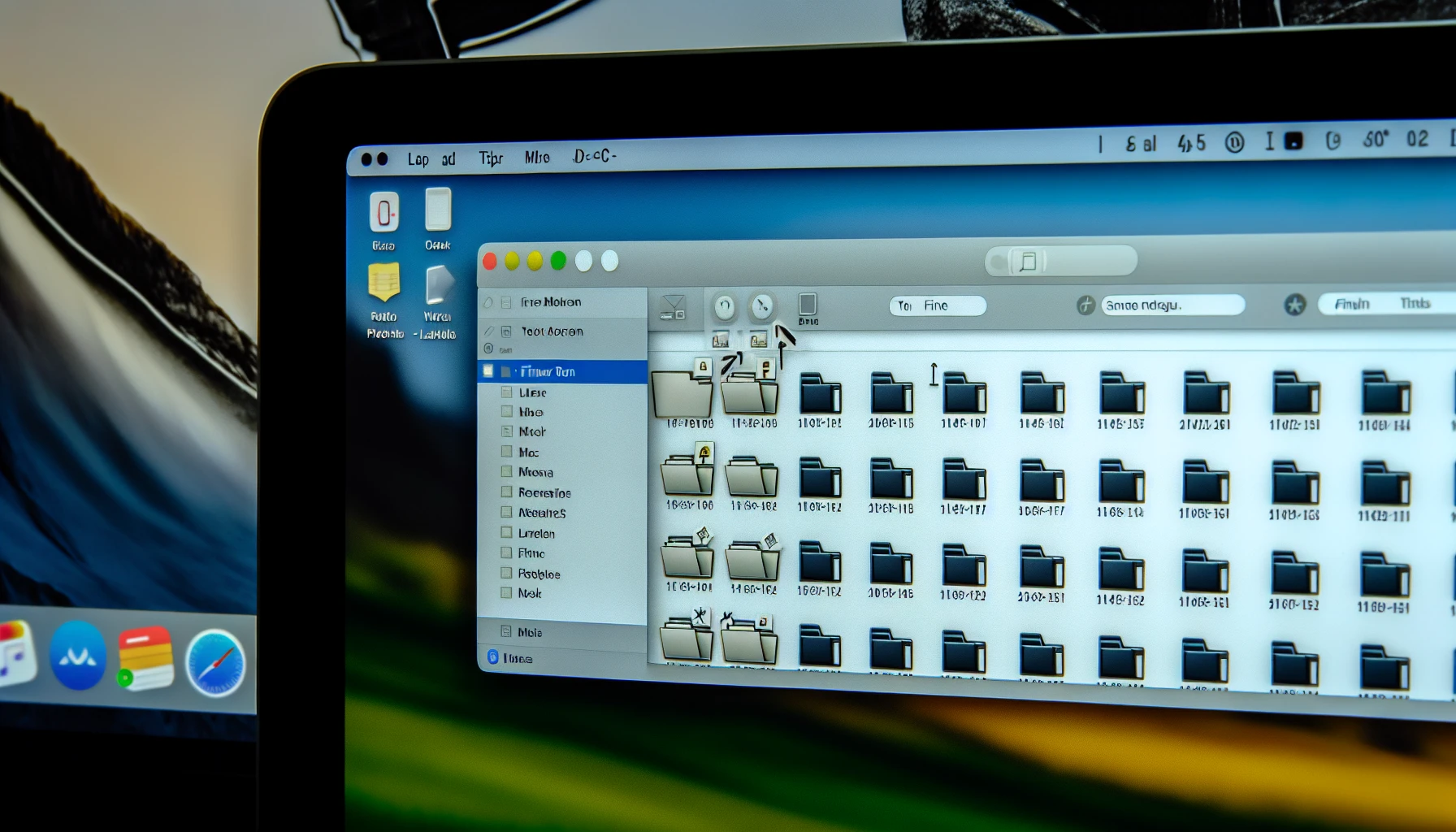 Finder window on a Mac for managing files and folders