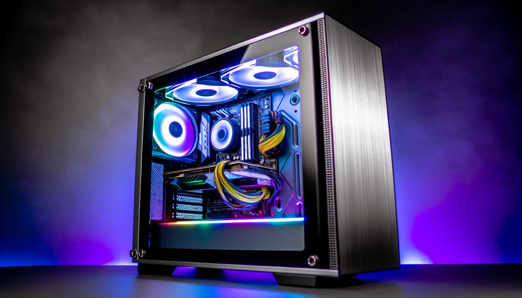 Sleek and modern gaming PC design with customizable RGB lighting
