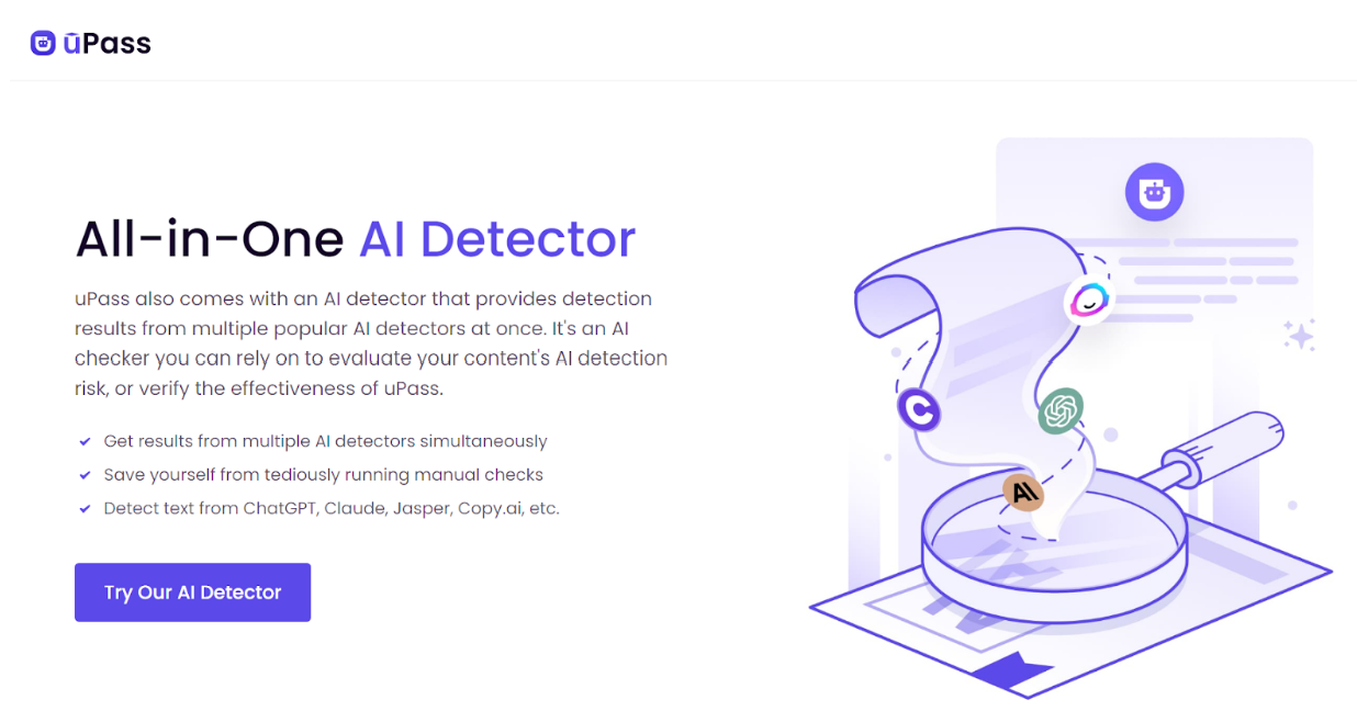 uPass The Ultimate Undetectable AI Rewriter and AI Detector