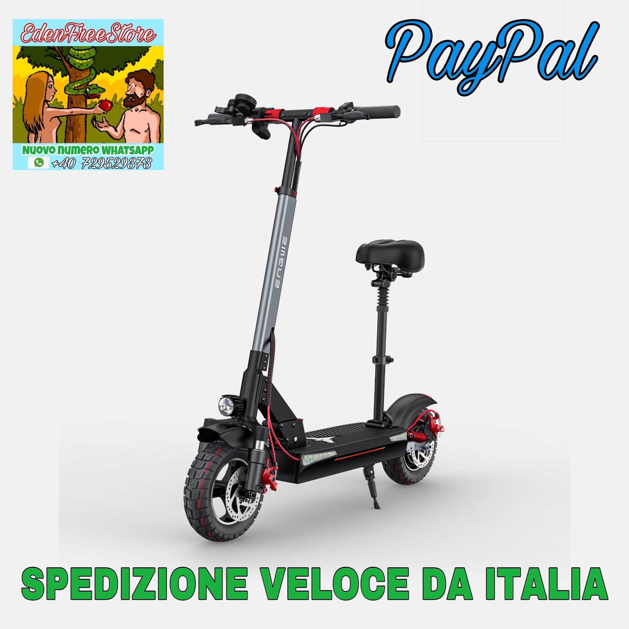 Electric Scooter Monopattino Elettrico Con Sellino Per Adulti - Main Image