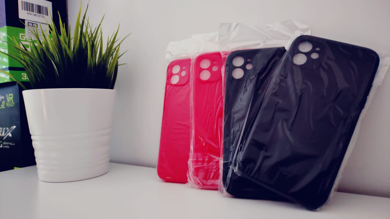 Iphone 11 case red or black silicone