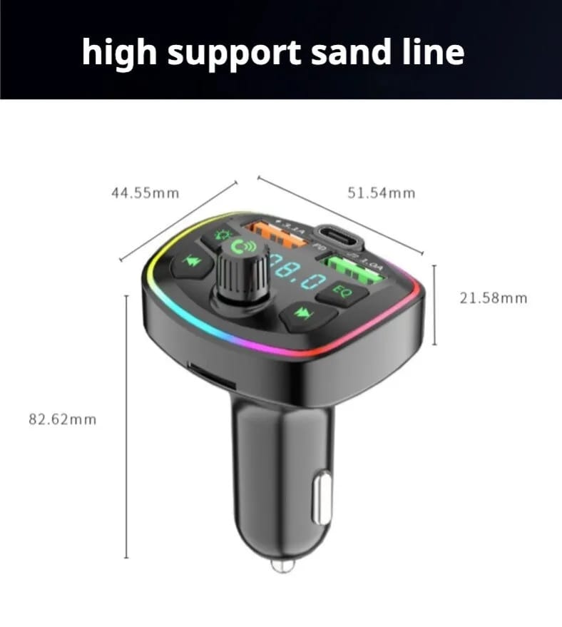 Bluetooth 5.0 compatible car FM transmitter
