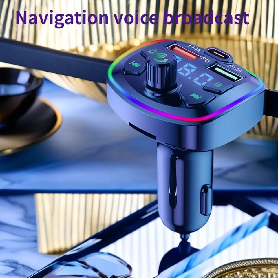 Bluetooth 5.0 compatible car FM transmitter