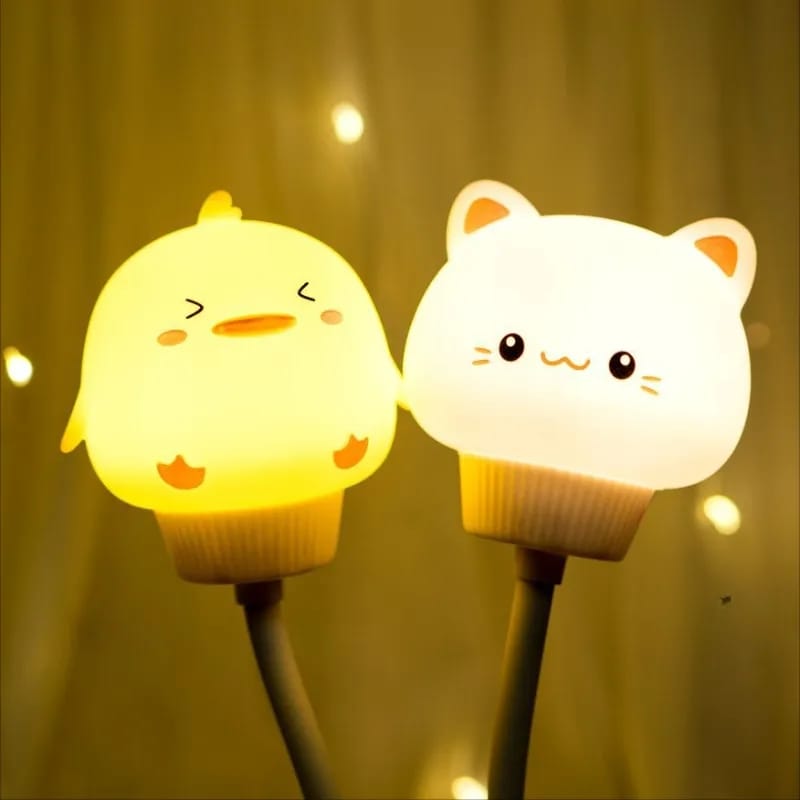 USB LED night light in the shape of a bear, cat and rabbit
