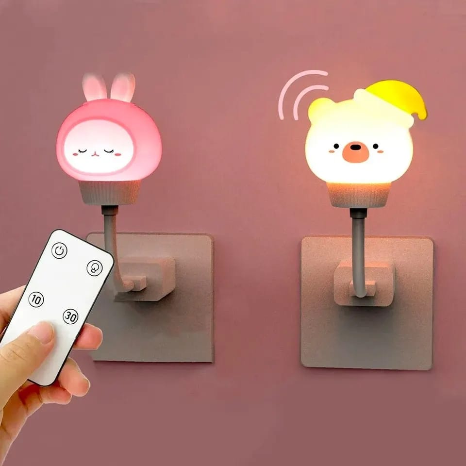 USB LED night light in the shape of a bear, cat and rabbit