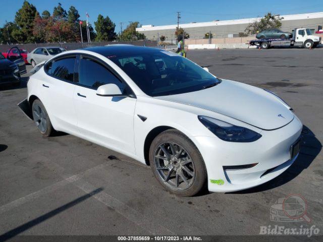 Tesla Model 3 Rear-Wheel Drive 2023 White Motor