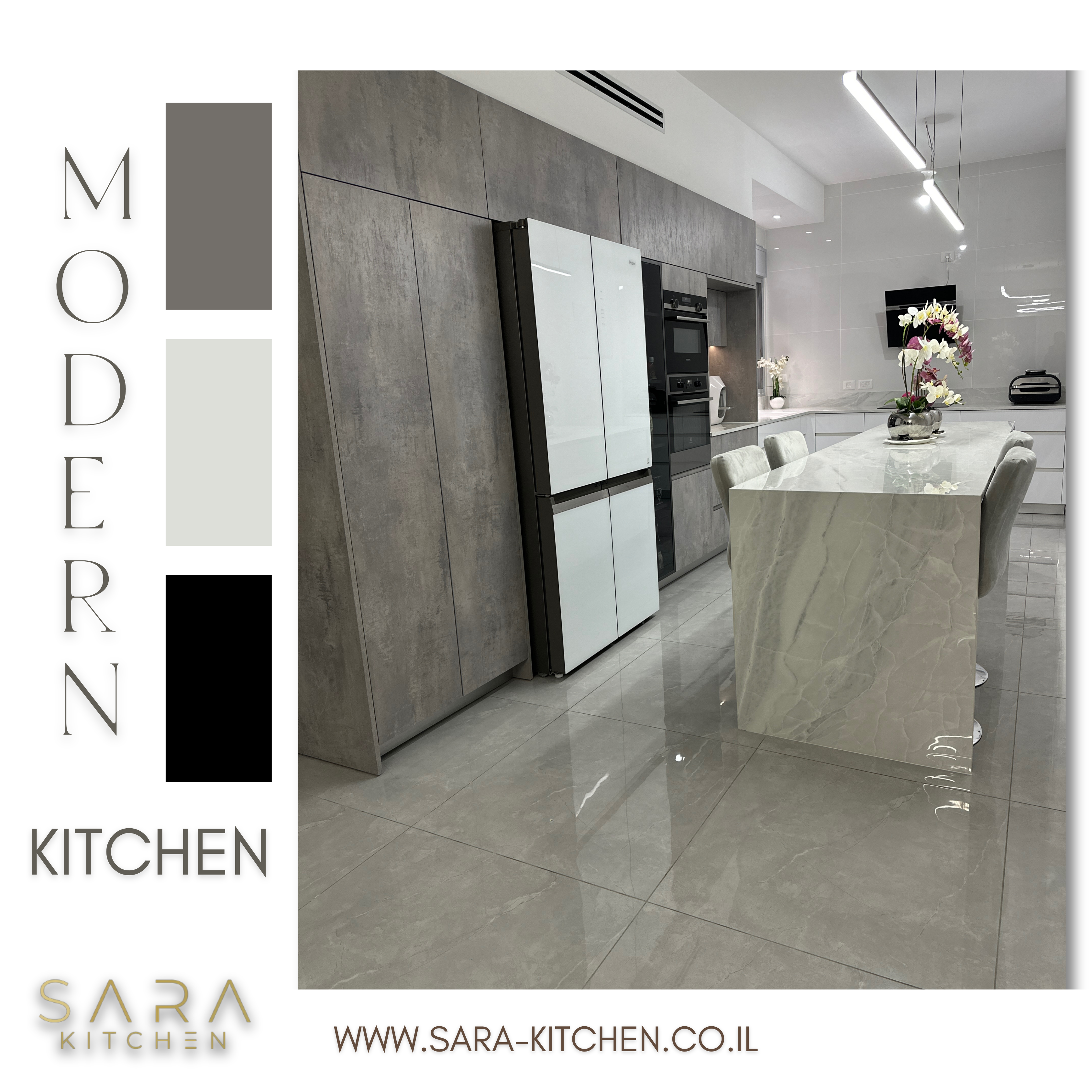Modern kitchen in two colors