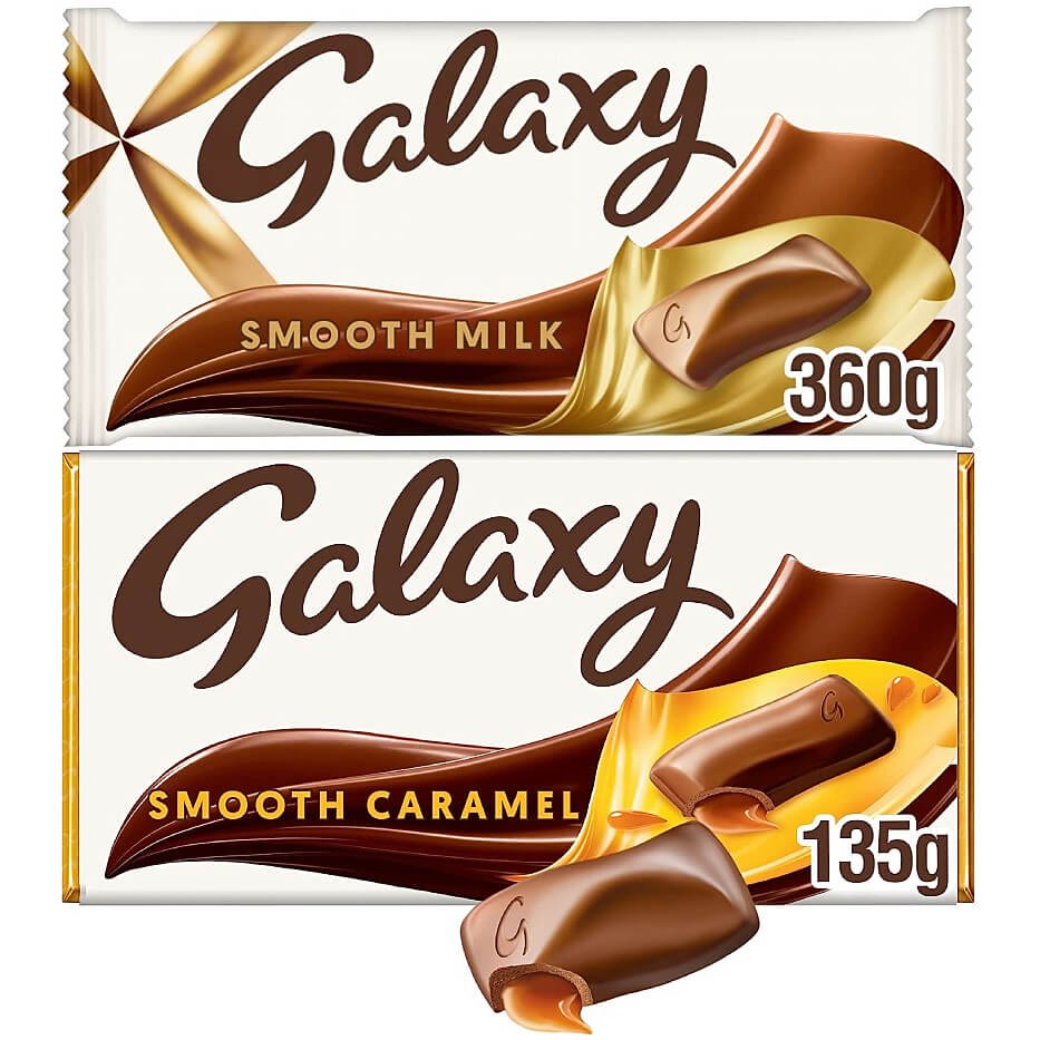 Galaxy Smooth Milk and Smooth Caramel chocolate bars