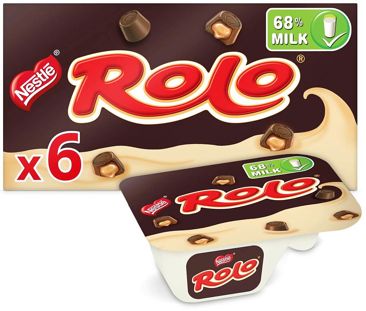 6 pack of Rolo Toffee Yogurt
