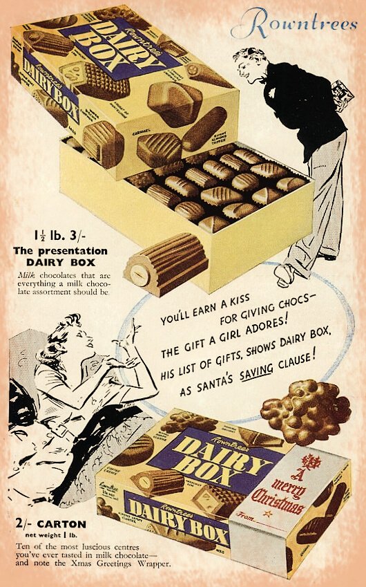 Rowntree's Dairy Box advert from late 1930s
