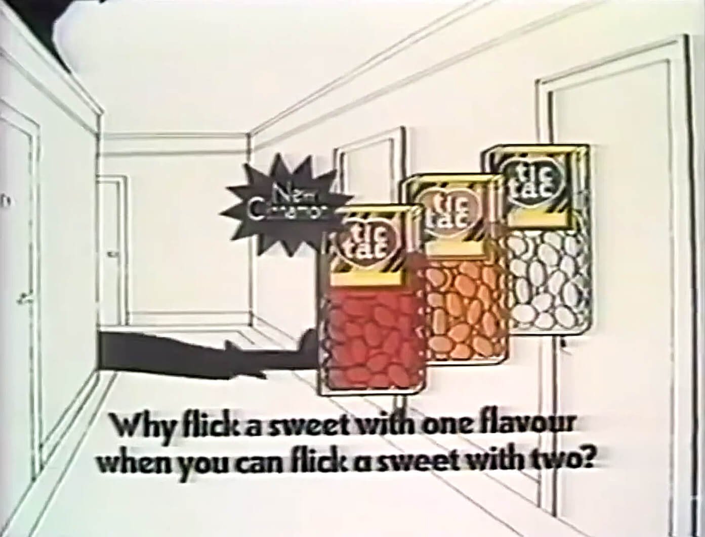 Tic Tac "flick" advert from 1975 showing new Cinnamon flavour