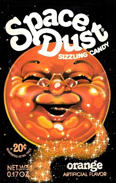 Packet of Space Dust Sizzling Candy, orange flavor (US) from 1970s