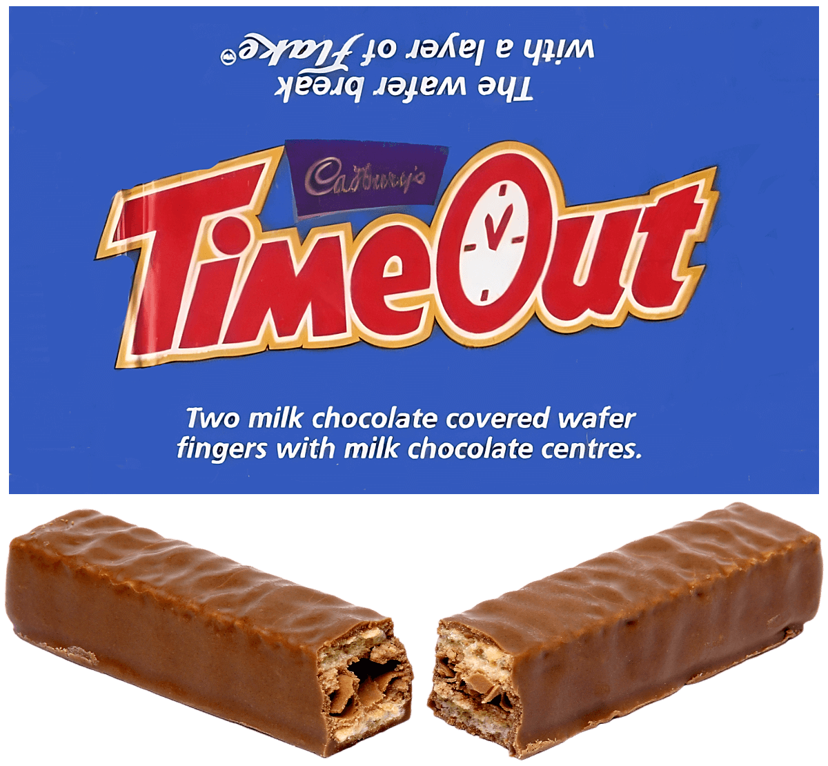 Cadbury's Time Out chocolate bar with wrapper (1995)