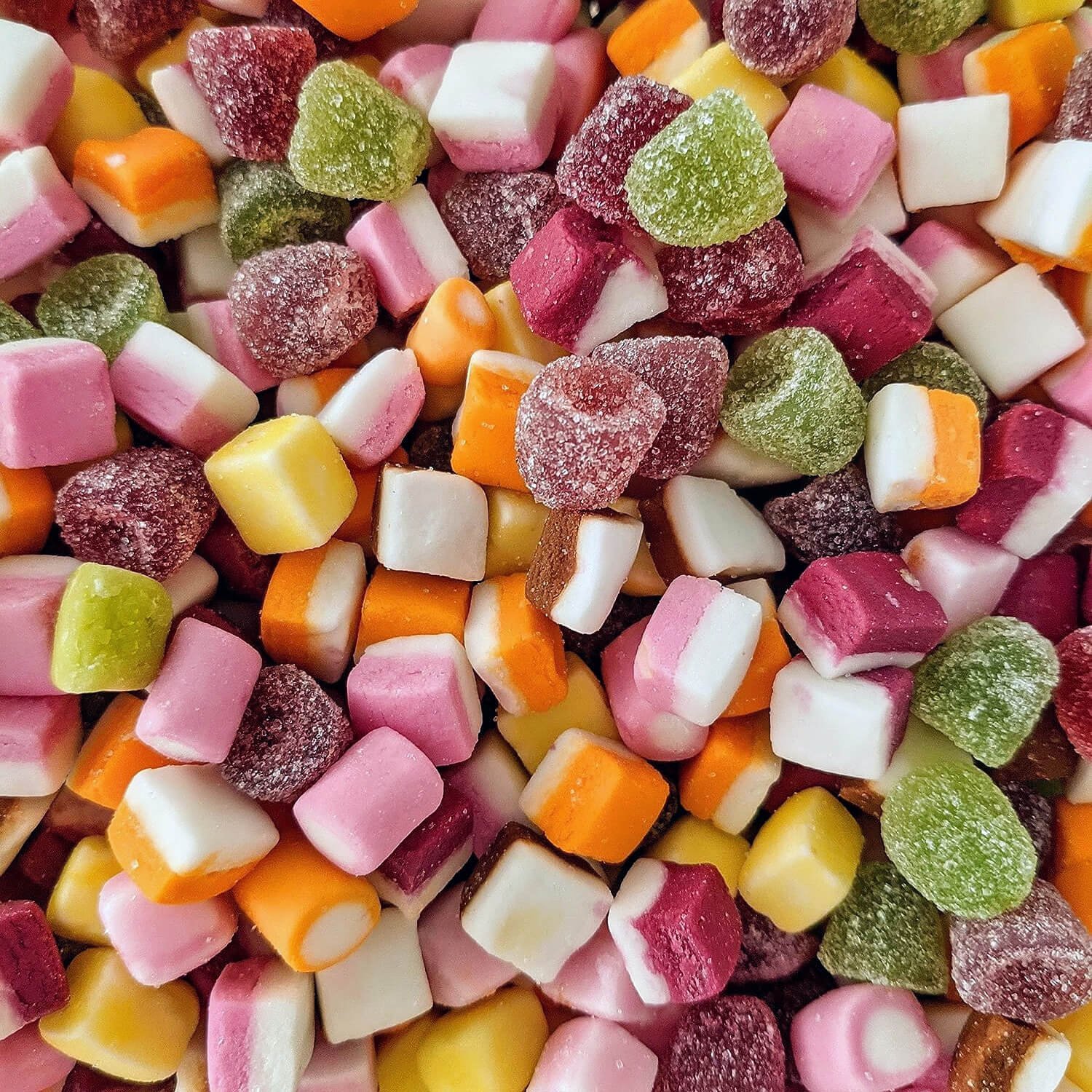 Loose Dolly Mixture sweets, mixed colours