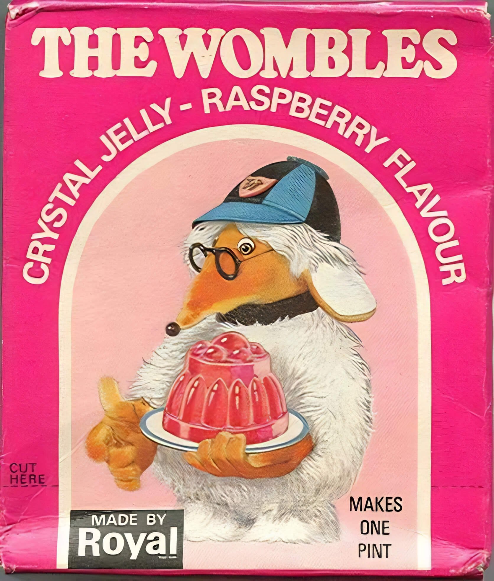 The Wombles Raspberry Jelly by Royal. Pink packaging feat. Wellington