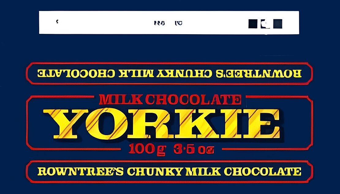 Yorkie wrapper from the 1980s