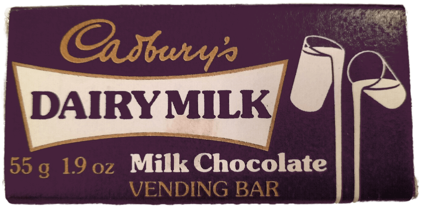 Cadbury's Dairy Milk vending bar from the 1970s