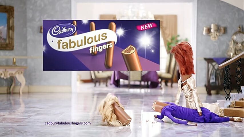 Cadbury Fabulous Fingers advert from 2010.