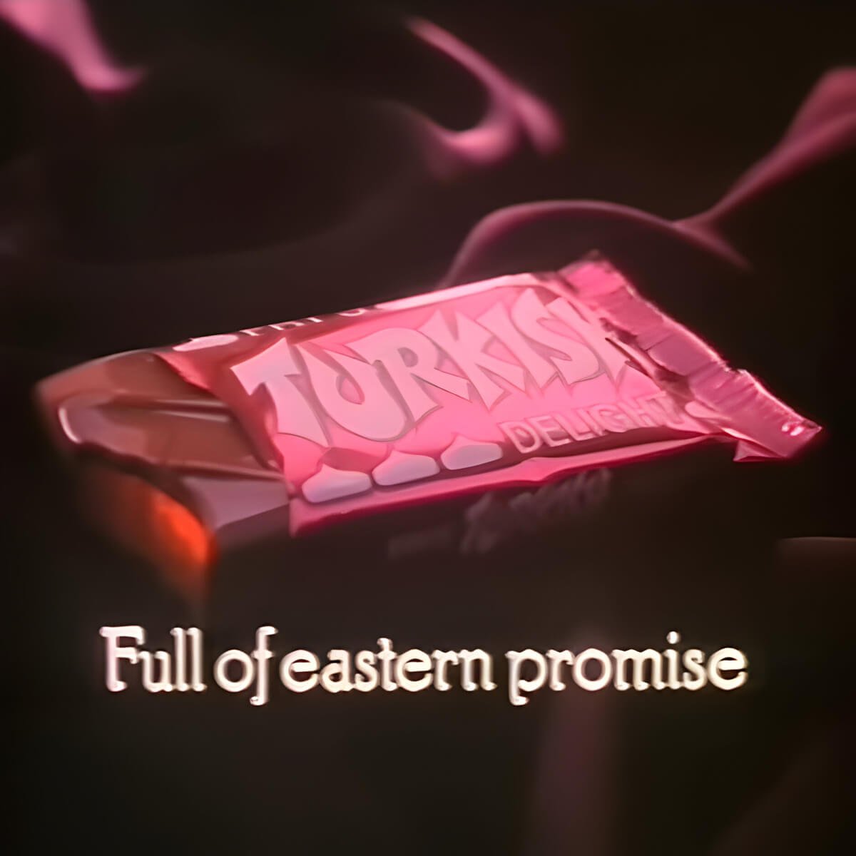 Fry's Turkish Delight advert from 1984 with Full of Eastern Promise slogan.