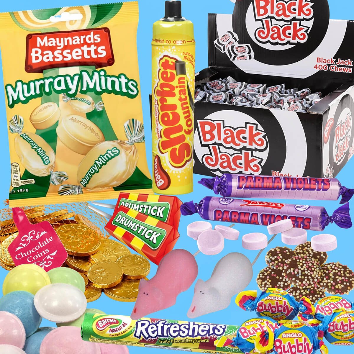 A selection of retro sweets