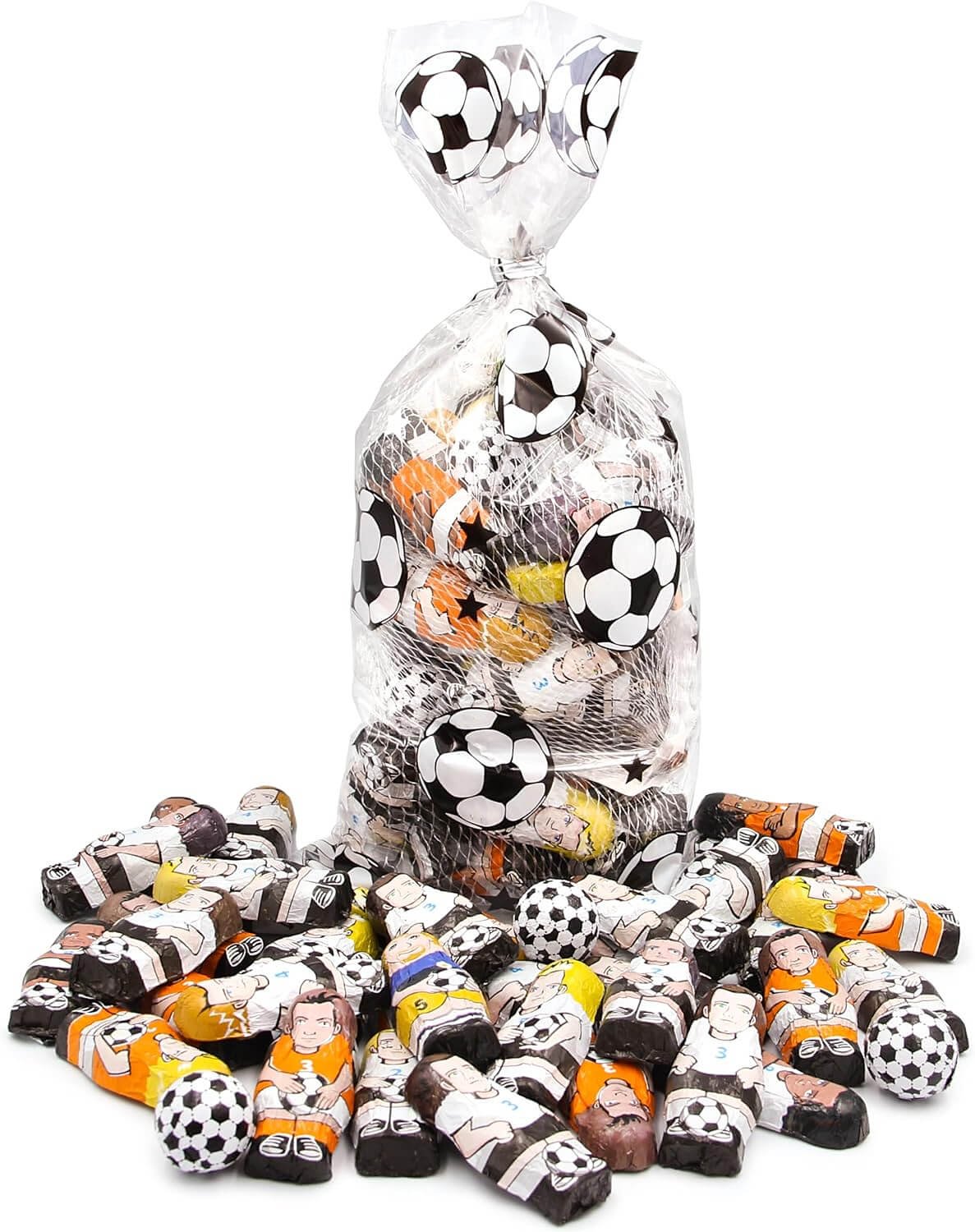 Chocolate footballs and players