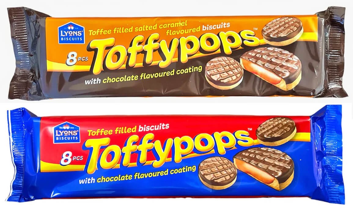Lyons Toffypops and Salted Caramel Toffypops sold in Norway