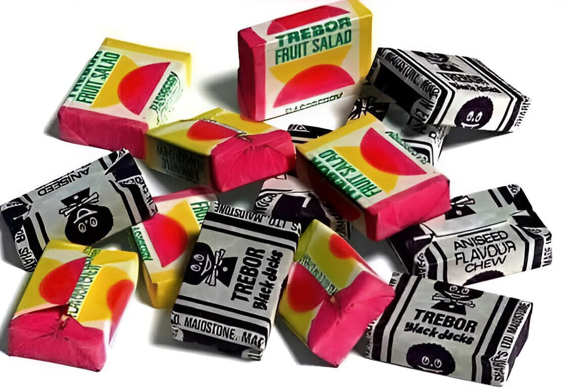 Trebor Black Jacks and Fruit Salad chews from the 1980s