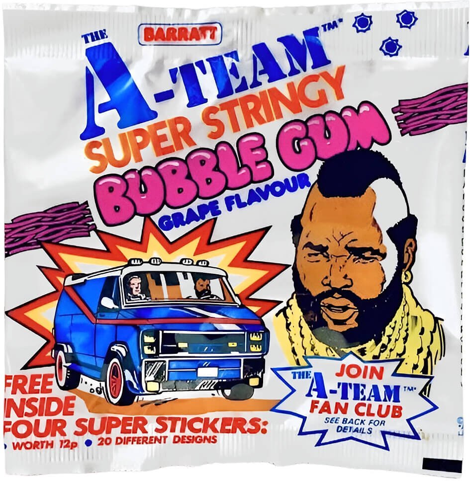 The A-Team Super Stringt Bubble Gum by Barratt, ft. Mr. T.