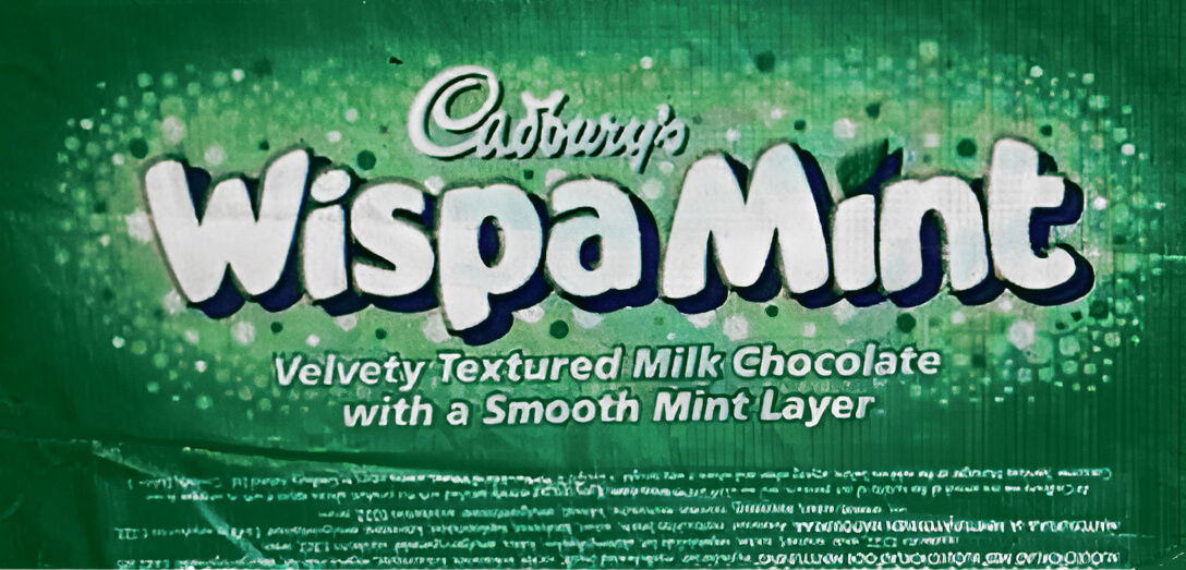 Old Cadbury Wispa mint wrapper from late 1990s