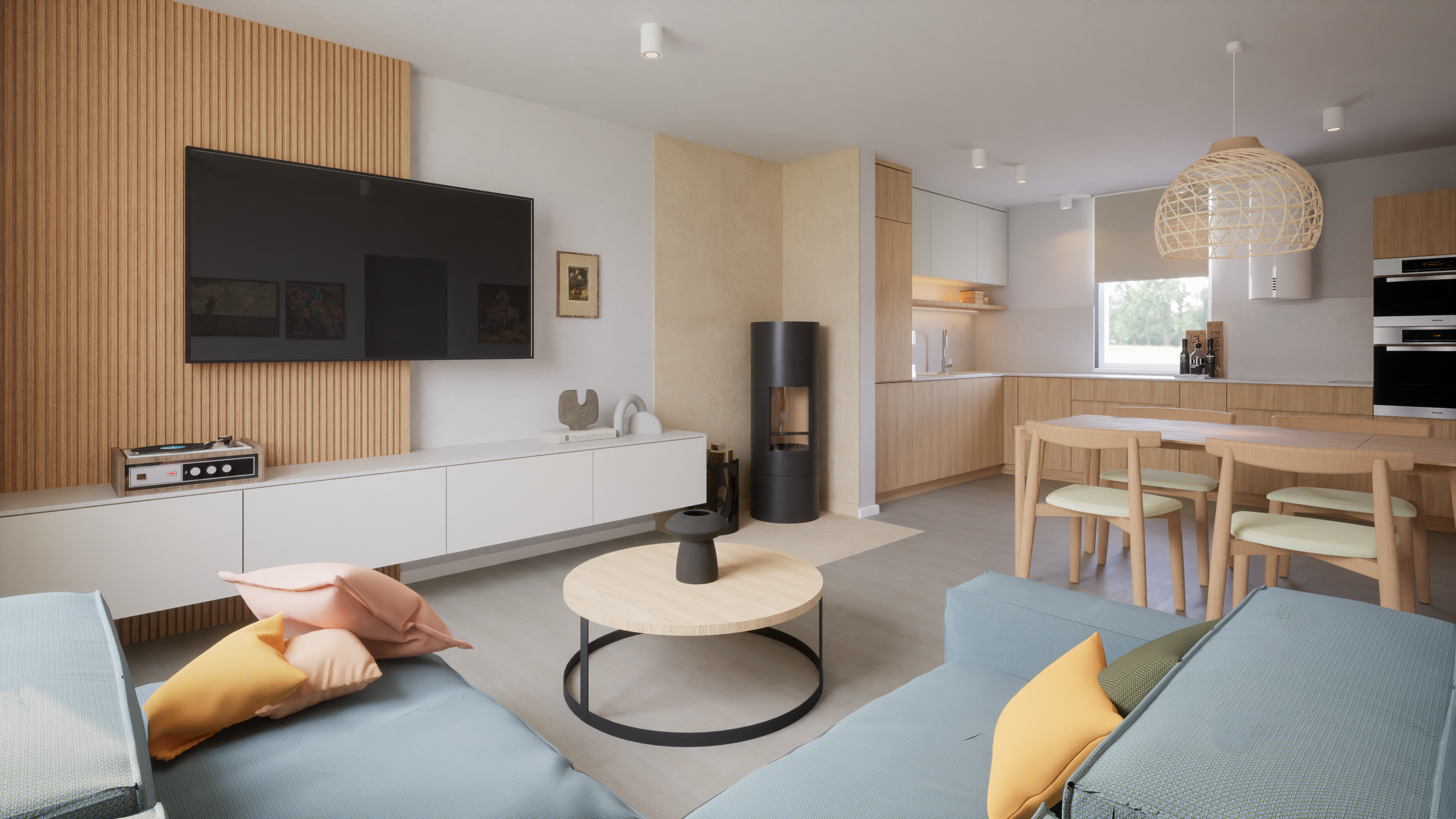 Baťa's Half-Day, Living Room with Kitchen