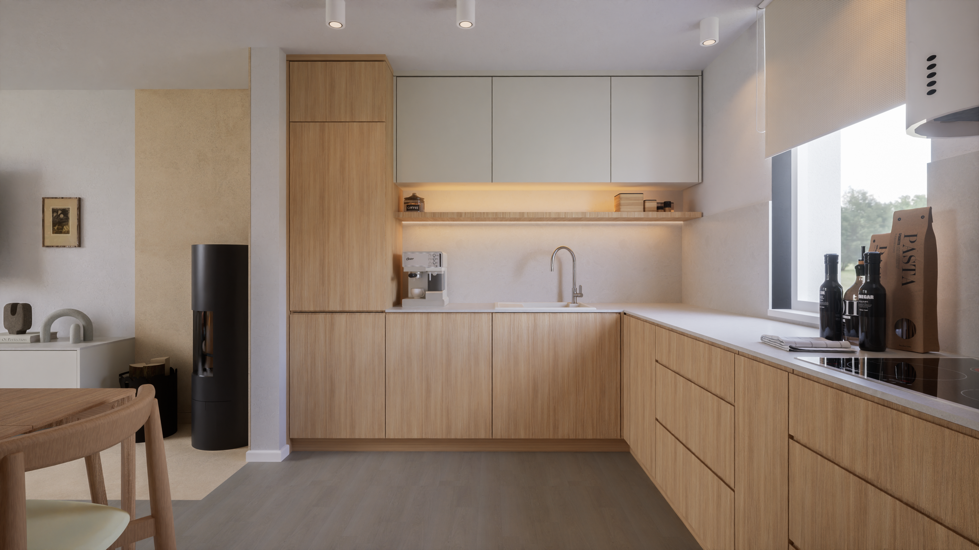 Baťa's Half-Day, Living Room with Kitchen