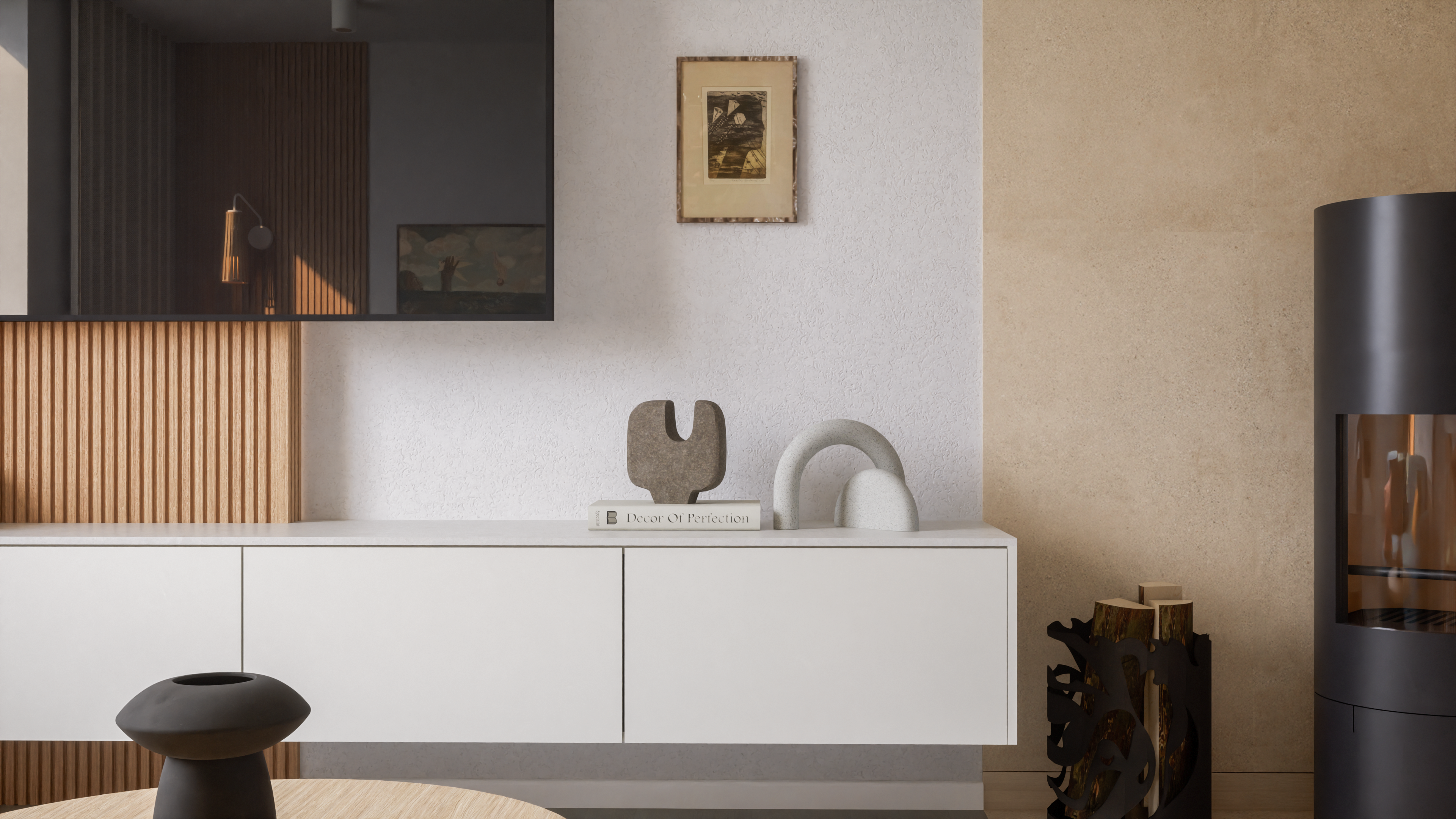 Baťa's Half-Day, Living Room with Kitchen