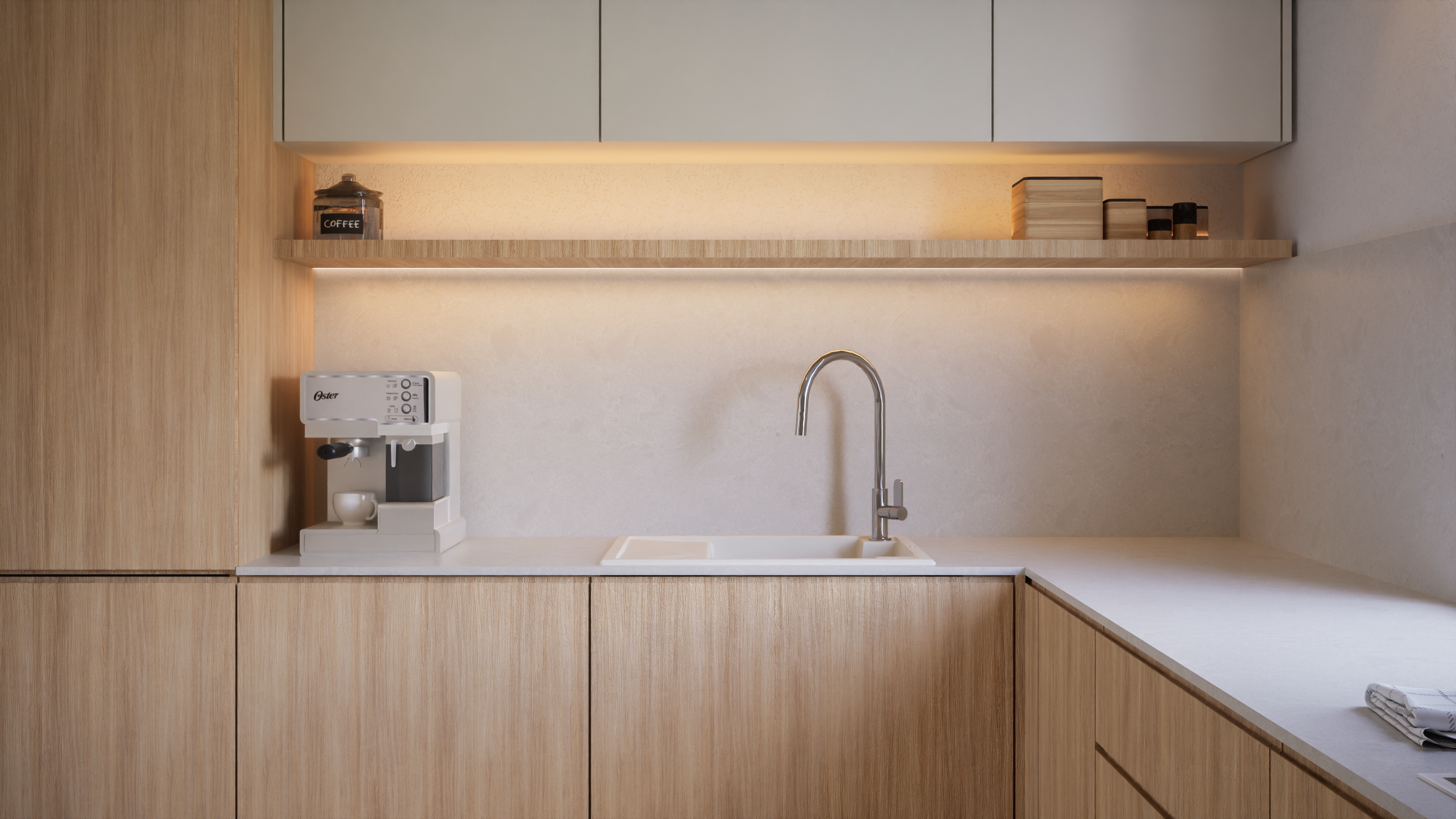 Baťa's Half-Day, Living Room with Kitchen