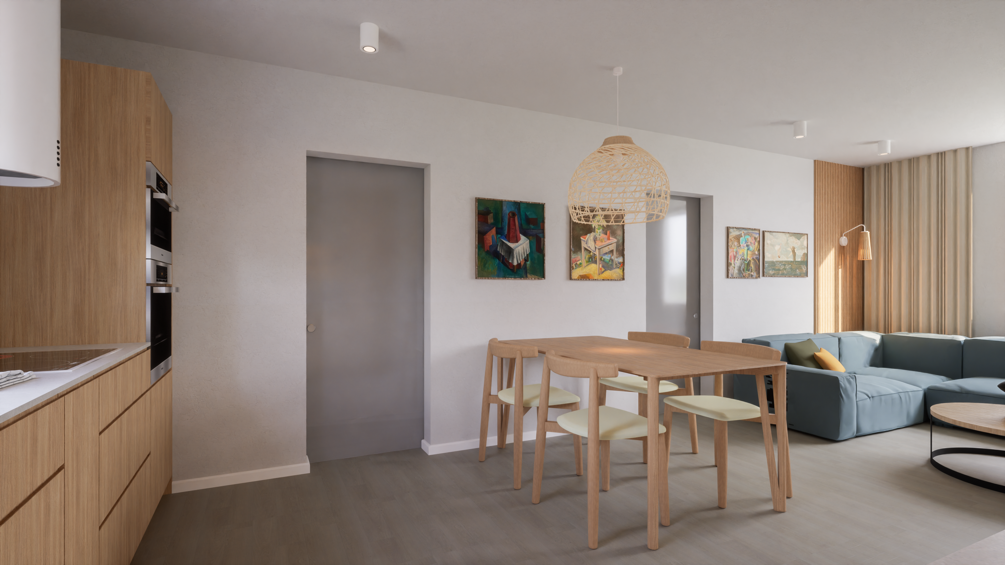 Baťa's Half-Day, Living Room with Kitchen