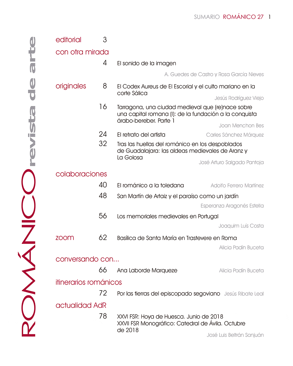 Indice de Contenidos Revista Amigos del Románico Nº27