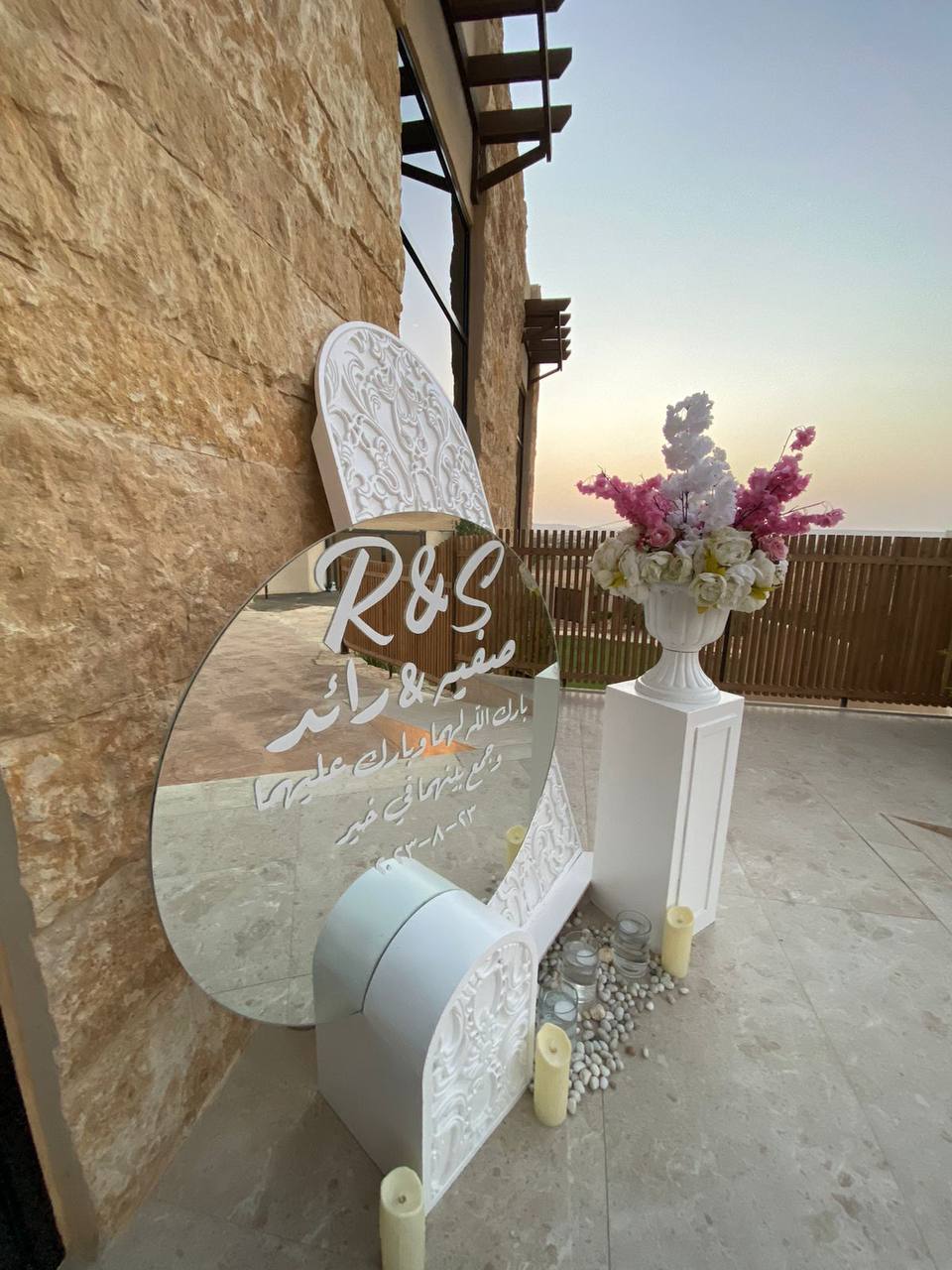 Some of our reception corner works