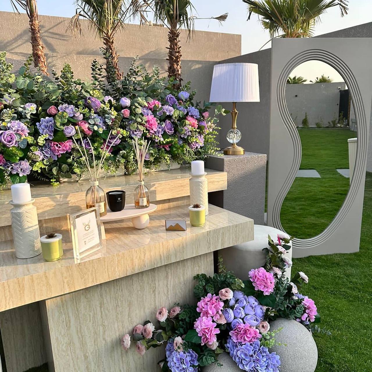 Some of our reception corner works